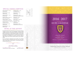 Music Calendar Brochure - Cathedral Church of the Advent