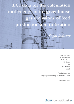 Sugar industry - Blonk Consultants