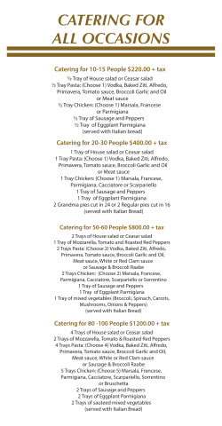 Catering Packages