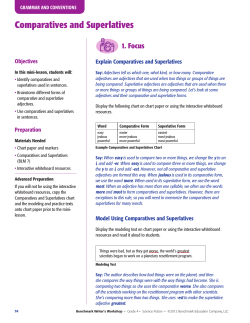 Comparatives and Superlatives