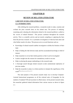 chapter ii - Shodhganga