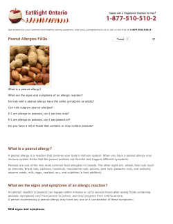 Peanut Allergies FAQs - Near North District School Board