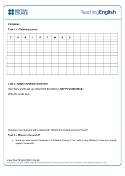 Christmas student worksheet