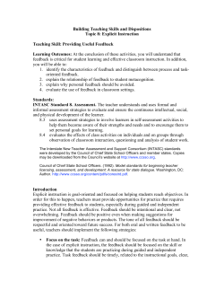 Building Teaching Skills and Dispositions Topic 8: Explicit