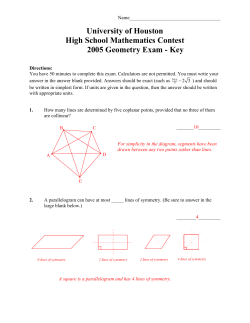 University of Houston High School Mathematics Contest 2005