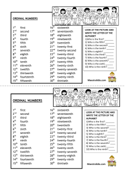 ordinal - Maestra Lidia