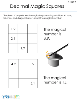 Decimal Magic Squares