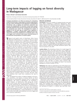 Long-term impacts of logging on forest diversity in Madagascar