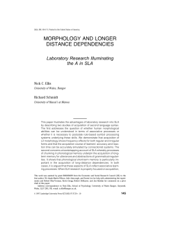 morphology and longer distance dependencies