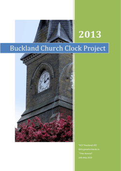 Details of the Buckland Church Clock Project
