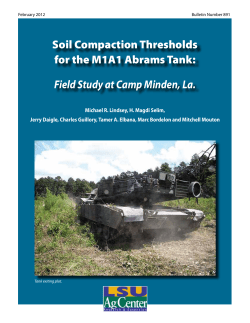 Soil Compaction Thresholds for the M1A1 Abrams Tank: Field Study