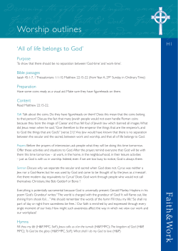 of life belongs to God - The Methodist Church in Britain