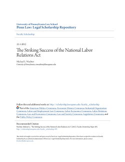 The Striking Success of the National Labor Relations Act