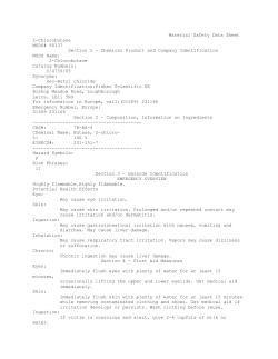 Material Safety Data Sheet 2-Chlorobutane MSDS# 90137 Section 1
