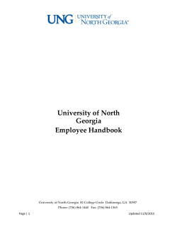 University of North Georgia Employee Handbook
