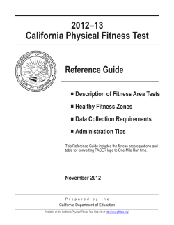 2012–13 California Physical Fitness Test