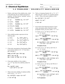 3 Chemical Equilibrium