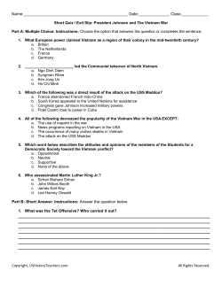 Copyright, USHistoryTeachers.com All Rights Reserved. Name