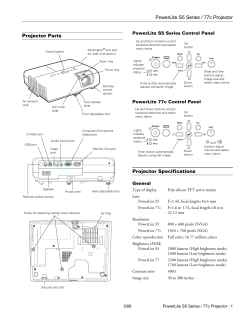powerLite S5 / powerLite 77c - Product Information Guide