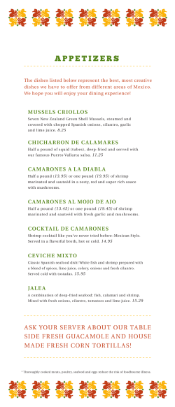 appetizers - Puerto Vallarta