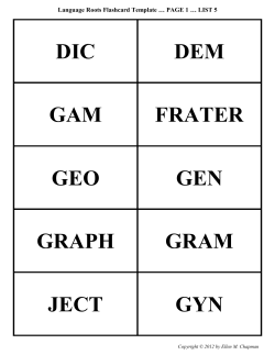 Root Word List 5 flash cards with definition list