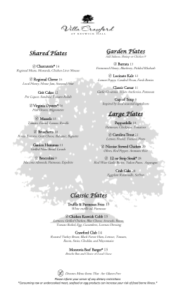 Shared Plates Garden Plates Large Plates Classic Plates