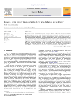 Japanese wind energy development policy
