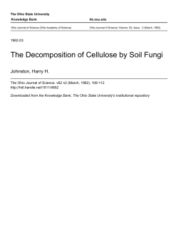 The Decomposition of Cellulose by Soil Fungi