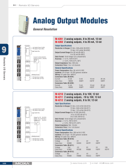 Analog Output Modules