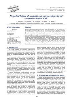 Numerical fatigue life evaluation of an innovative internal