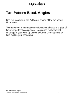 Tan Pattern Block Angles