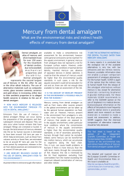 Mercury from dental amalgam