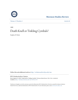 Death Knell or Tinkling Cymbals? - BYU ScholarsArchive