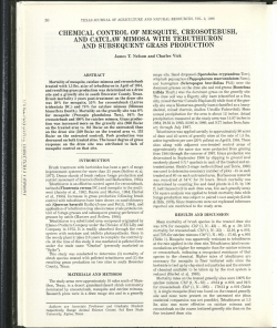 CHEMICAL CONTROL OF MESQUITE, CREOSOTE BUSH, AND