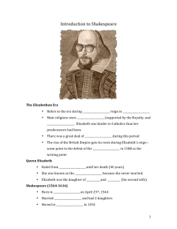 Guided Notes - Shakespeare PPT