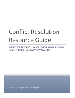Conflict Resolution Resource Guide