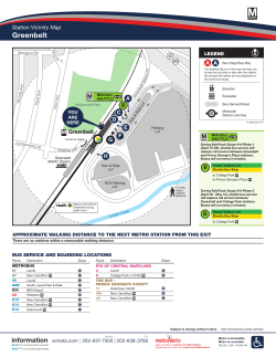 Greenbelt shuttle bus stop map