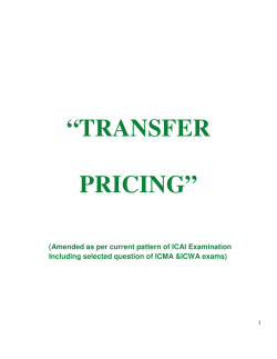 transfer pricing