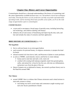 Cos- Chapter 1 History and Career Opportunities
