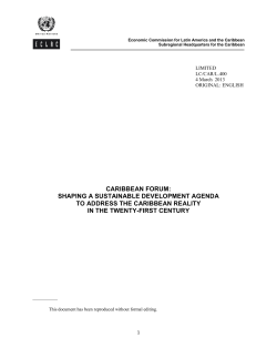 Caribbean Forum - The UN Regional Commissions