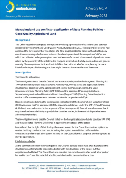 Managing land use conflicts - application of State Planning Policies