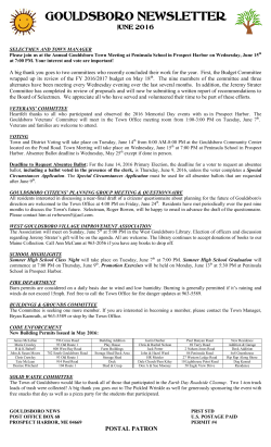 JUNE 2016 - Town of Gouldsboro