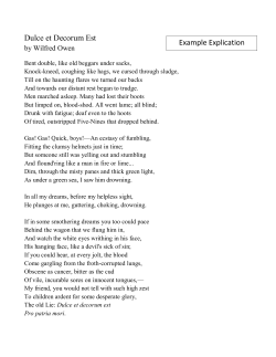 Dulce et Decorum Est Example Explication
