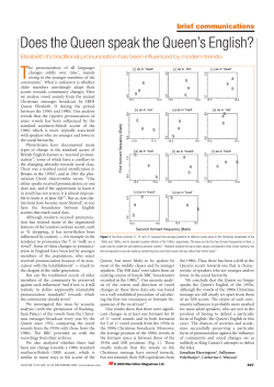 Does the Queen speak the Queen`s English?