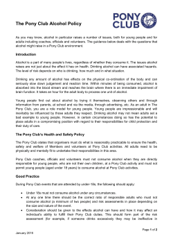 Alcohol Policy 2016