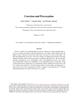 Coercion and Provocation