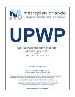 Unified Planning Work Program