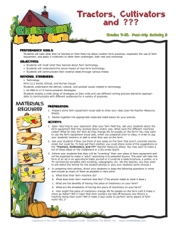 Tractors, Cultivators and