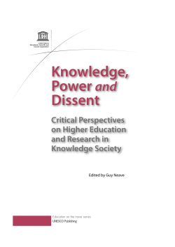 Knowledge, power and dissent - UNESDOC