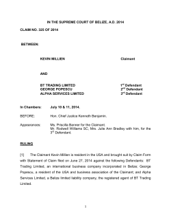 Kevin Millien v BT Trading et al